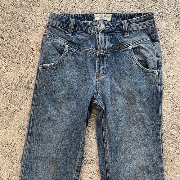 Free People Western Slouchy Bootcut Flare Jeans Sz 26 - Picture 3 of 11